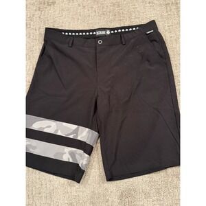 Tattoo Golf Size 36 Black Camo Skull And Crossclub Golf Shorts (L1)